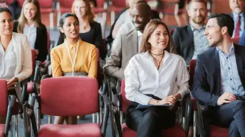 smiling audience