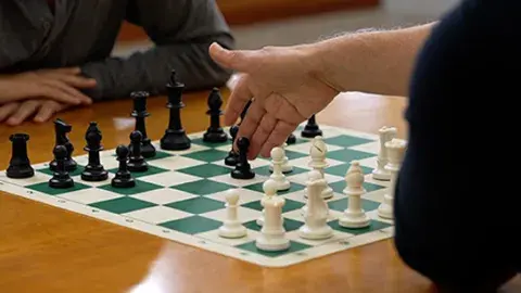 people are playing chess