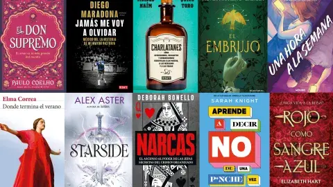 collage of 10 Spanish book covers