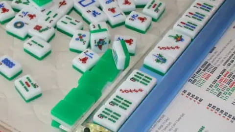 Mah Jongg tiles in play