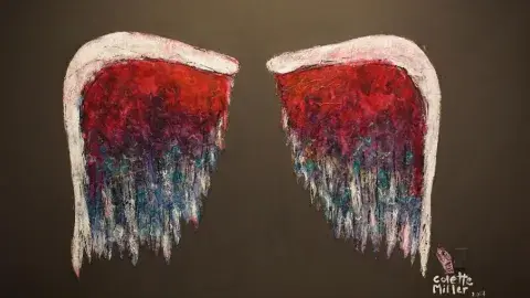 painting of angel's wings