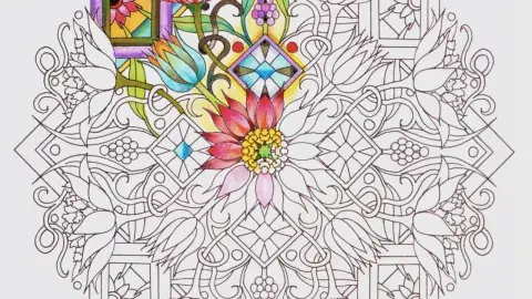 half colored coloring page