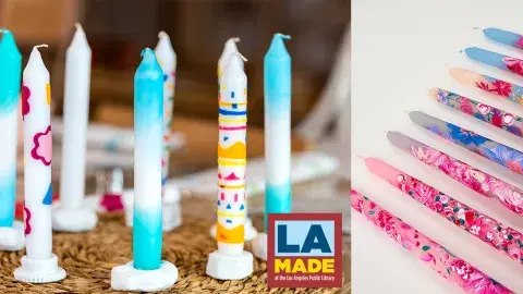 colorful handpainted candles