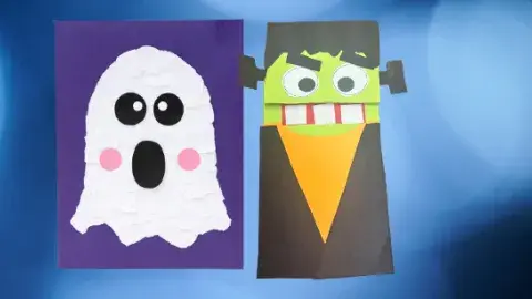 A ghost and Frankenstein craft