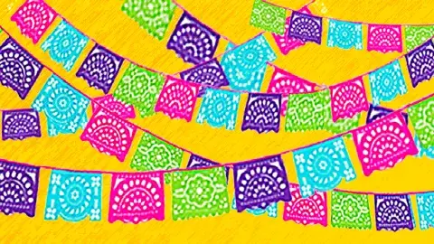 Colorful papel-picado