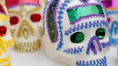 Colorful sugar skulls.