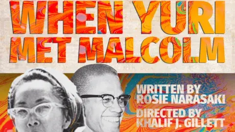 when yuri met malcolm with the two figures underneath the title