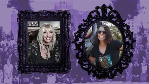 patty and linda in spooky frames