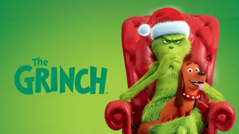 green man with dog on chair