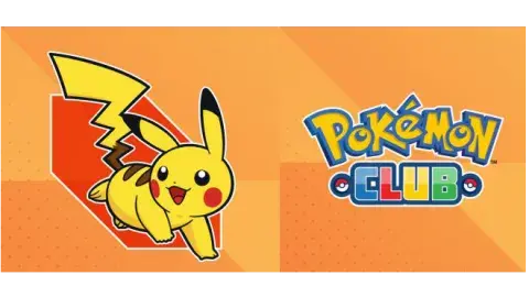 A Pikachu with the text "Pokémon Club"
