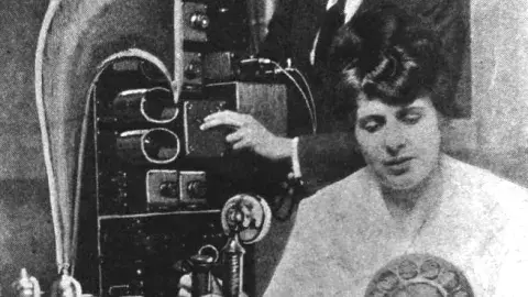 Amiee Semple in 1926 on the radio