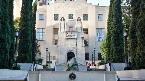 Central Library as seen from Flower Street