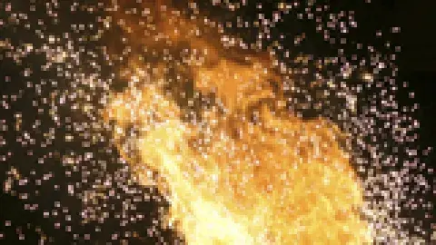 Trash can fire